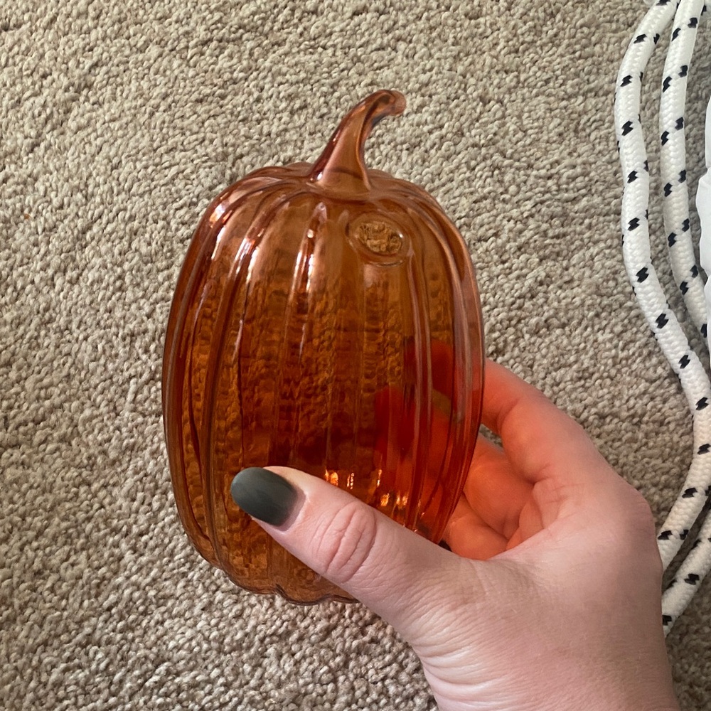 Glass Pumpkin Vase